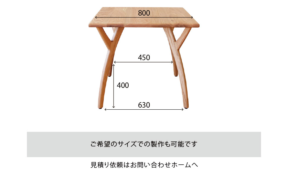 テーブルのサイズ